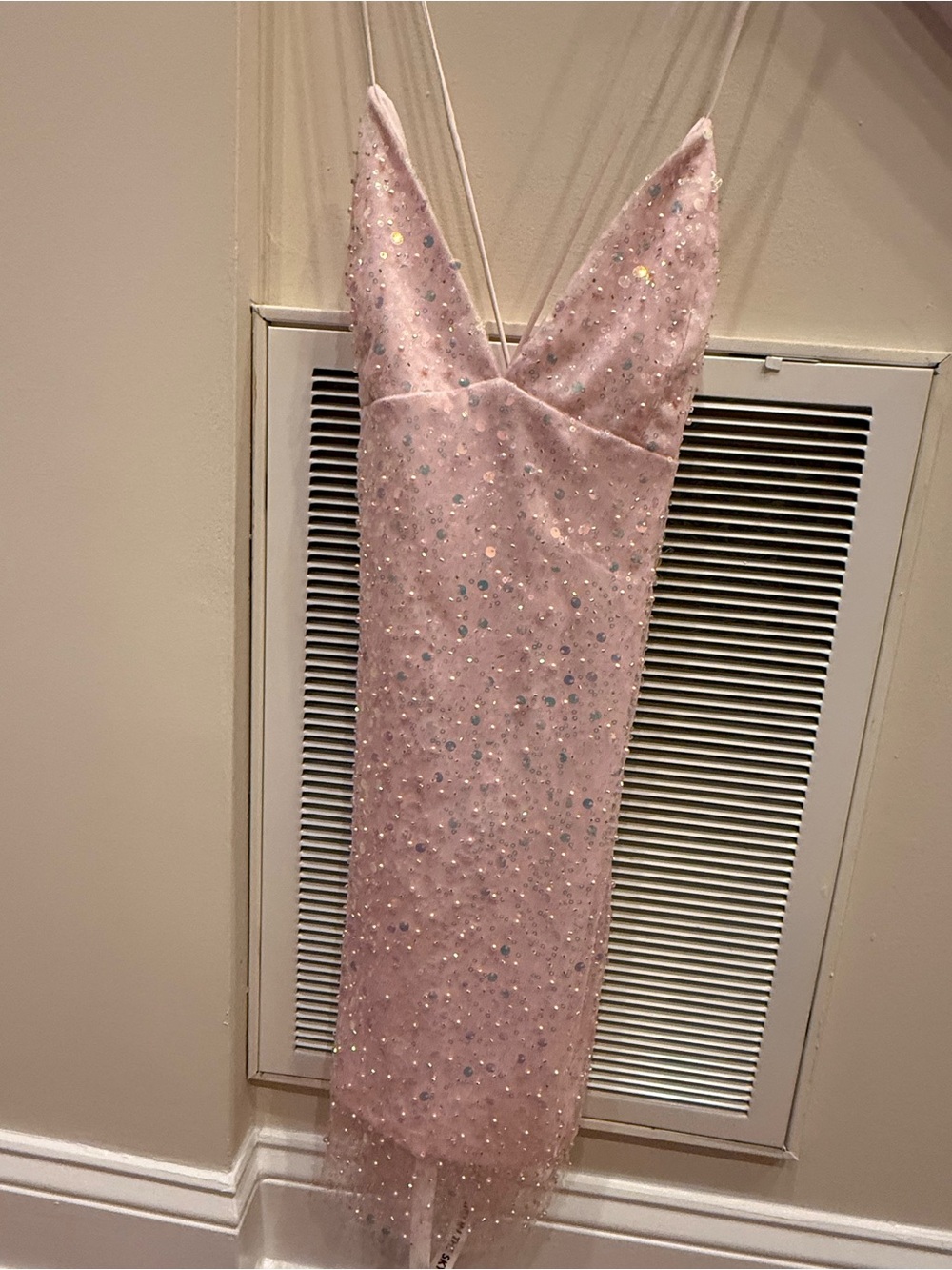Lucy in the Sky Pink Sequin Slip Dress